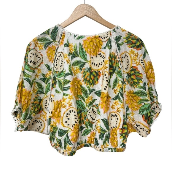 NWT Farm Rio Biriba Cropped Blouse - Picture 7 of 11